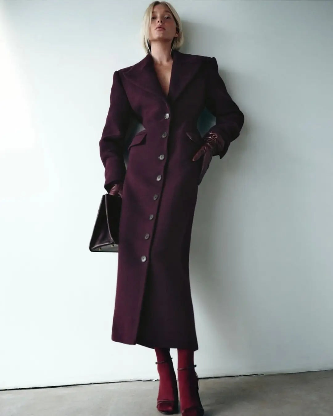 Long Button Coat Jacket European And American Double-breasted Winter Premium Coat