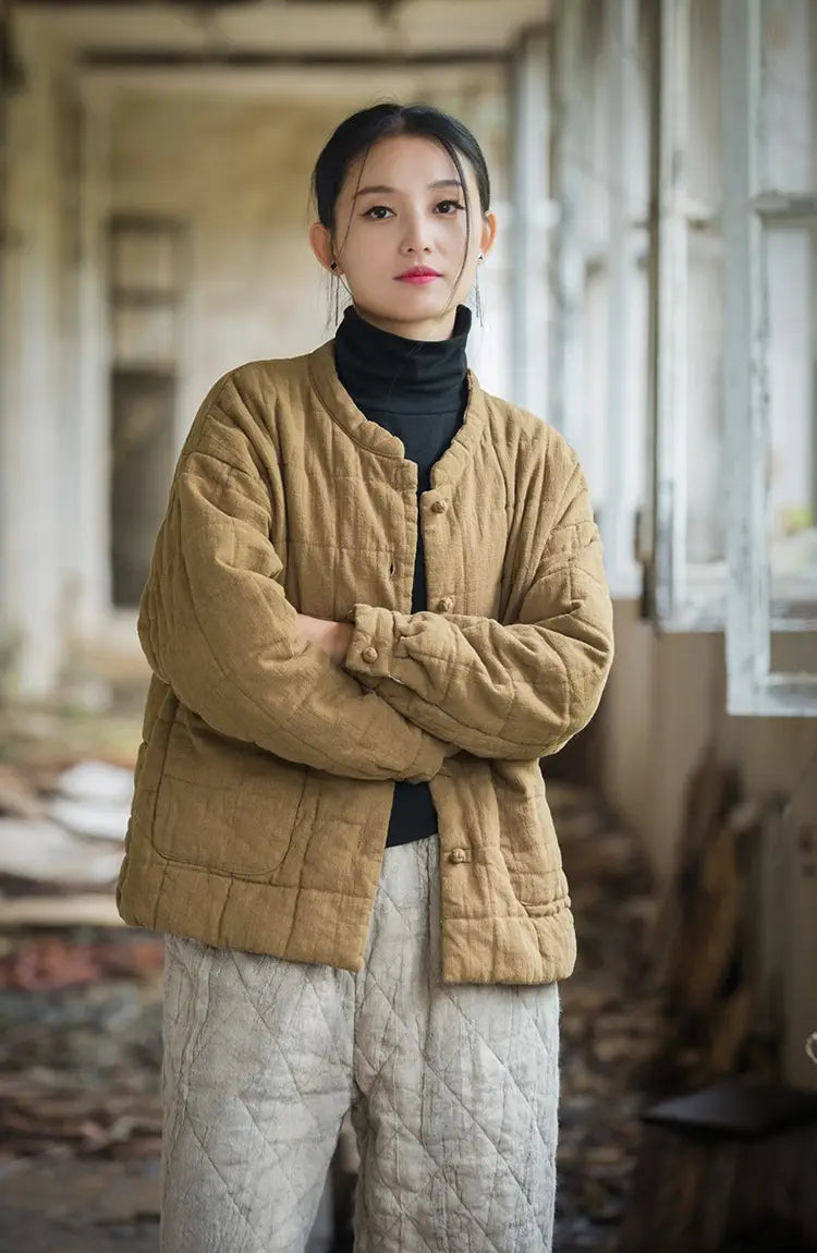 Fashion Artistic Women’s Short Cotton-padded Coat