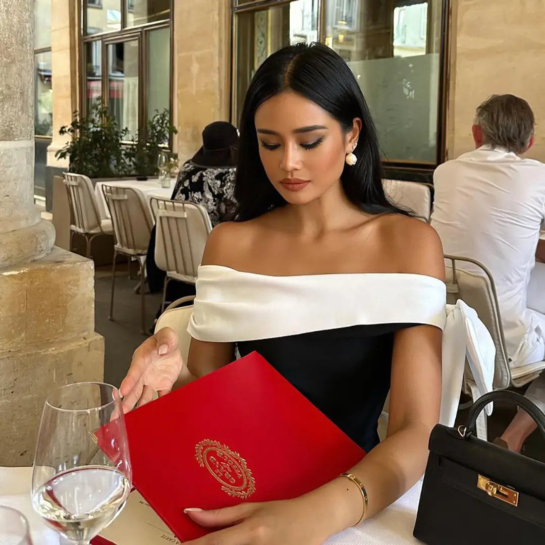 Women’s Slim-fit Oblique Shoulder Bandage Niche Dress