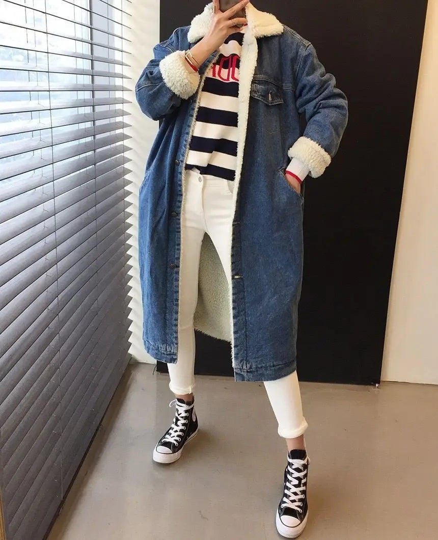 Thickened Straight Versatile Plus Size Cotton Jacket