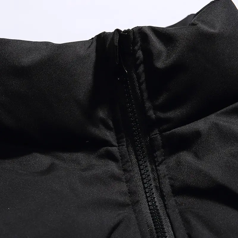 Men’s Solid Color Racing Elements Embroidered Letter Stand Collar Jacket
