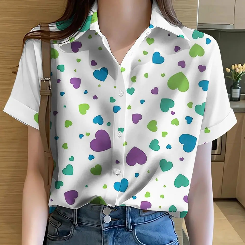 European Size Beach Hawaiian Women’s Shirt