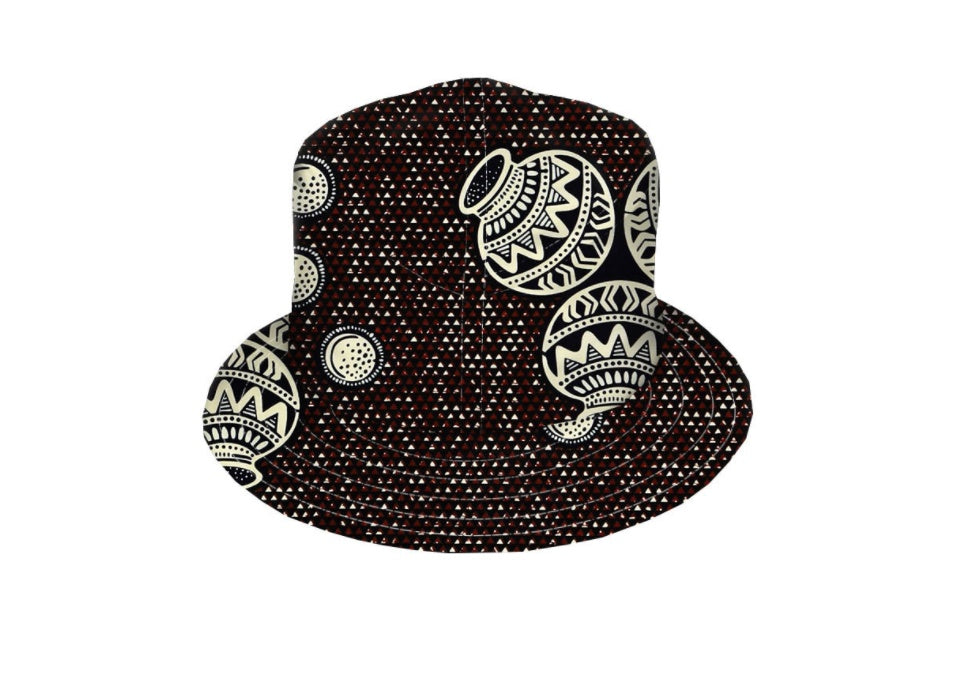 All cotton batik fisherman’s hat double side belt - One size / T