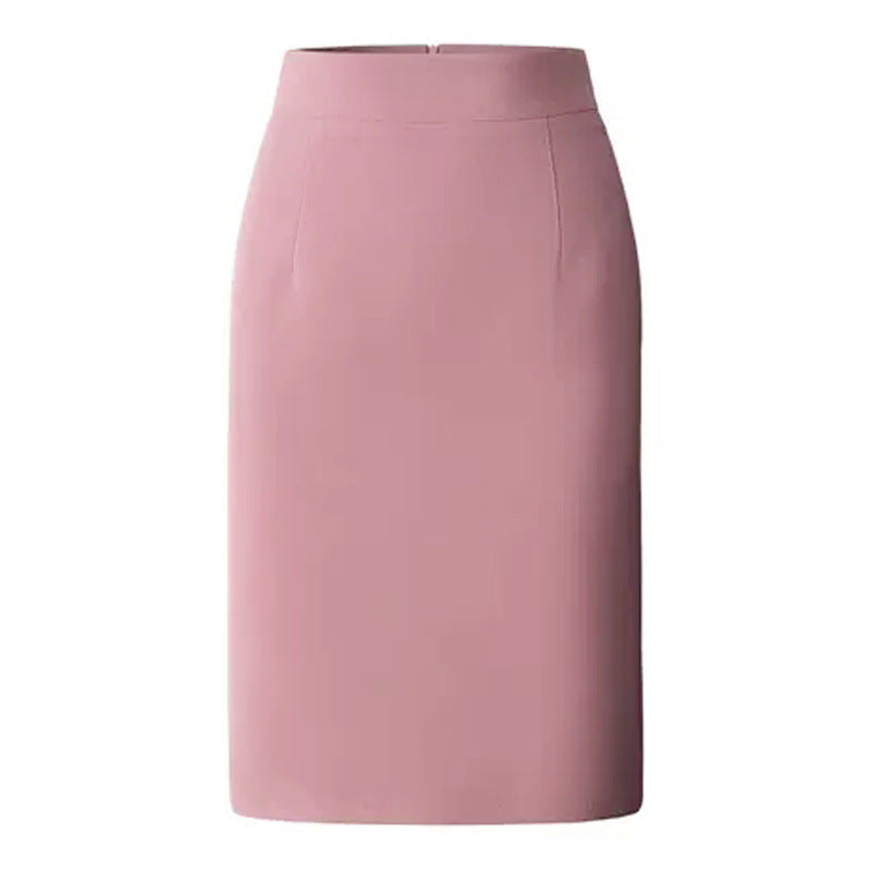 All-match Commute High Waist Slimming Office Lady Skirt - Pink / S