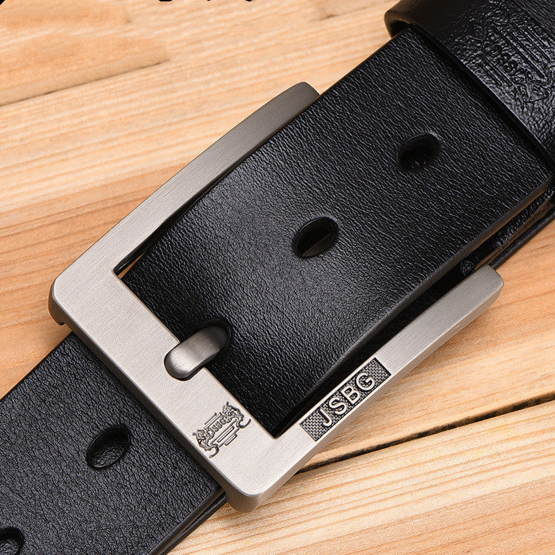 Men’S Pin Buckle Pure Leather Belt - 14style / 105CM