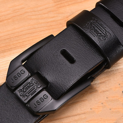 Men’S Pin Buckle Pure Leather Belt - 2style / 105CM