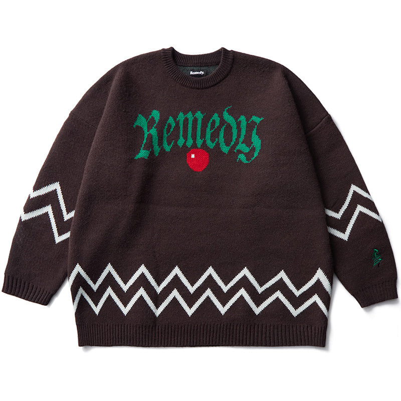 Alphabet Personality Devil Christmas Loose Sweater Men - Picture color / S