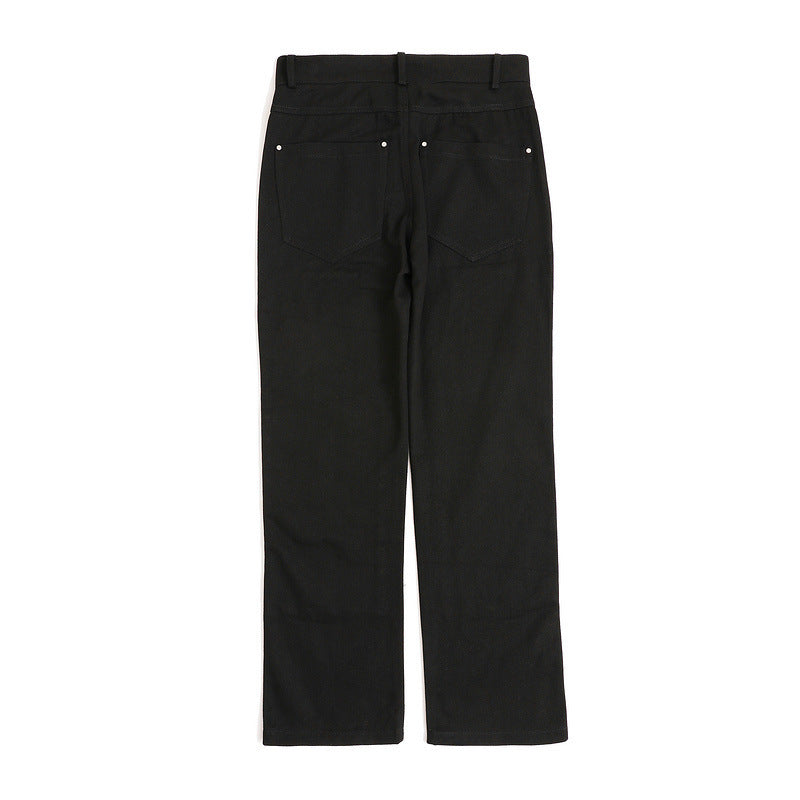 Solid Color Rivets Overalls Europe And America Retro Casual Pants