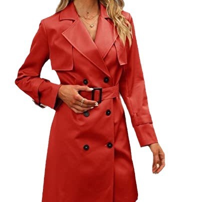 European And American Autumn Women’s Double Breasted Fashion Casual Trench Coat