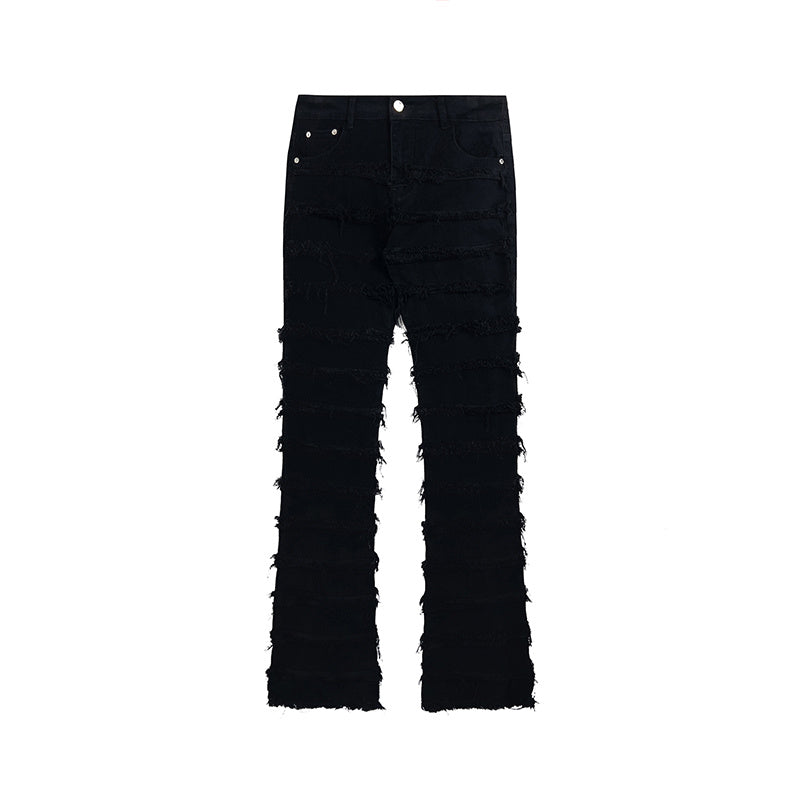 American Erosive Destruction Raw Edge High Street Jeans - Black / S