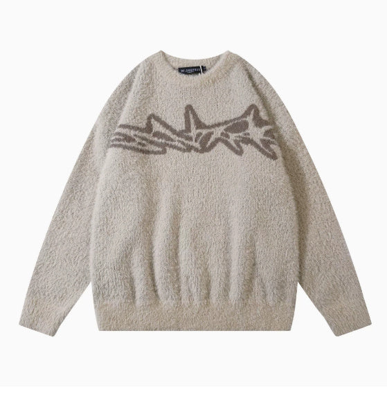 American High Street Spring Autumn Knitwear Casual Sweater - Apricot / S