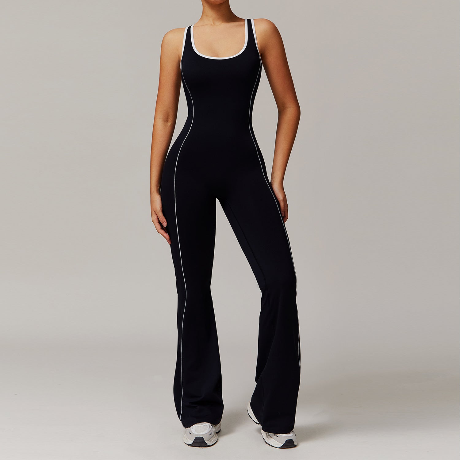 European And American Hollow Beauty Back Yoga Clothes Dance Sports Jumpsuit - Advanced Black / S