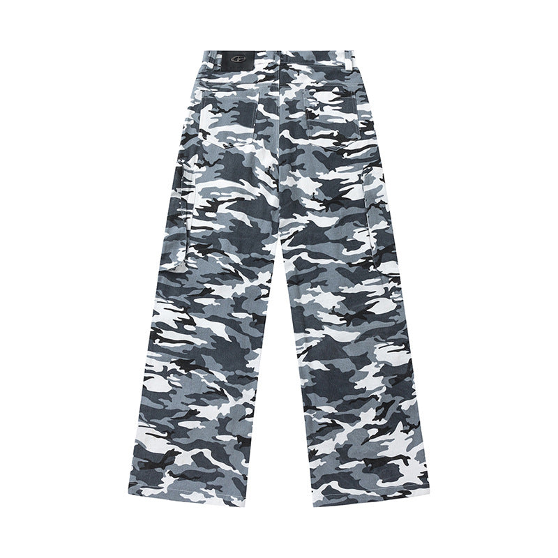Retro Overalls Men’s And Women’s Outdoor Camouflage Casual Loose Straight