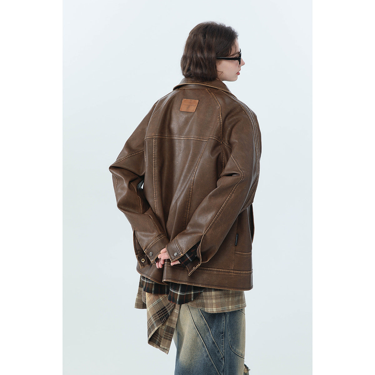 American Retro Distressed Lapel PU Leather For Men And Women Biker’s Leather Jacket