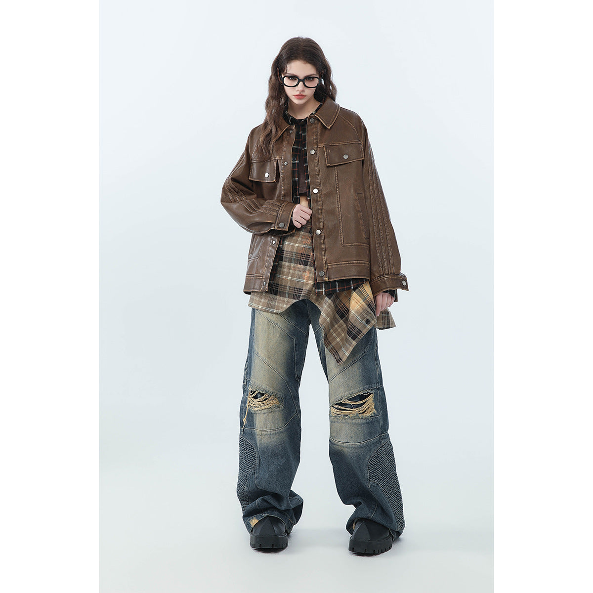 American Retro Distressed Lapel PU Leather For Men And Women Biker’s Leather Jacket