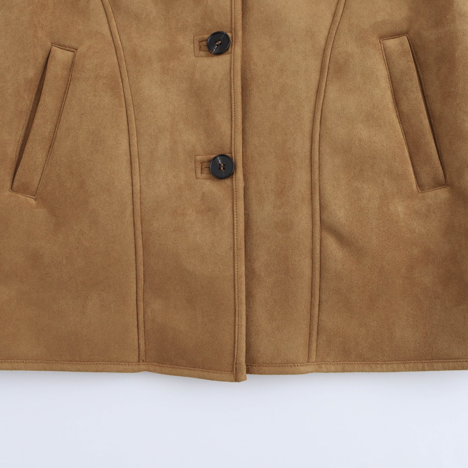 Women’s European And American Style French Design Double-sided Half-length Overcoat Jacket