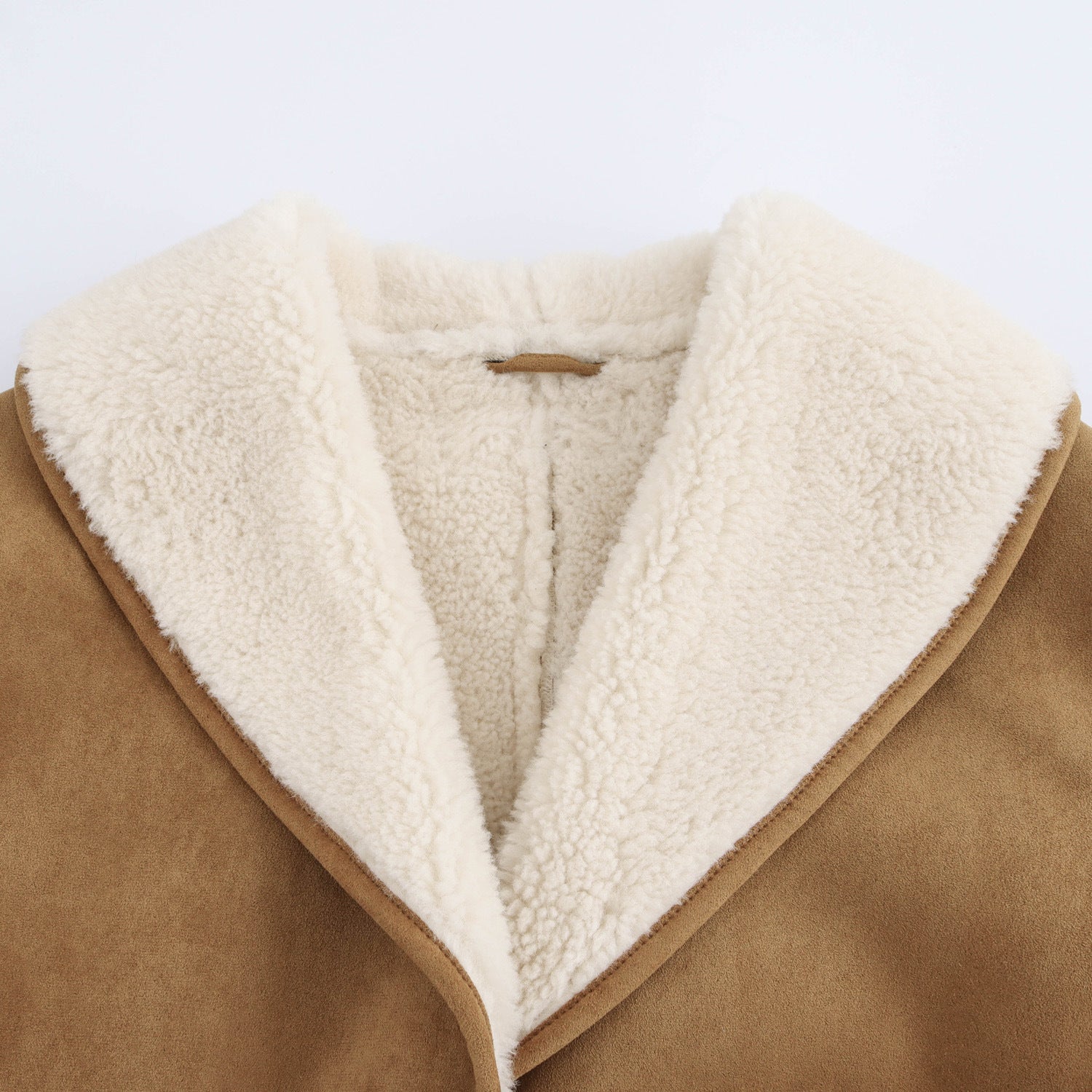 Women’s European And American Style French Design Double-sided Half-length Overcoat Jacket