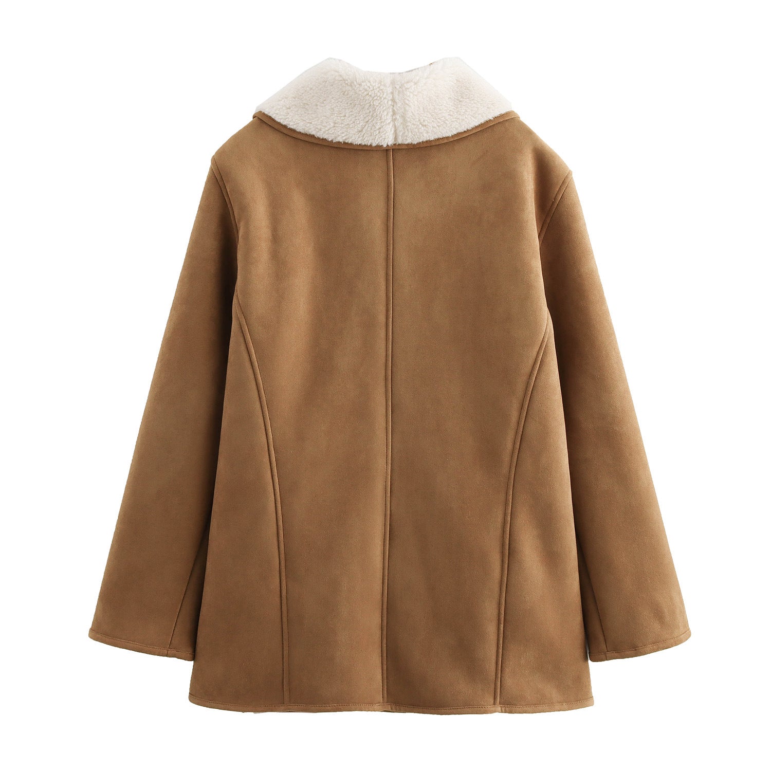 Women’s European And American Style French Design Double-sided Half-length Overcoat Jacket