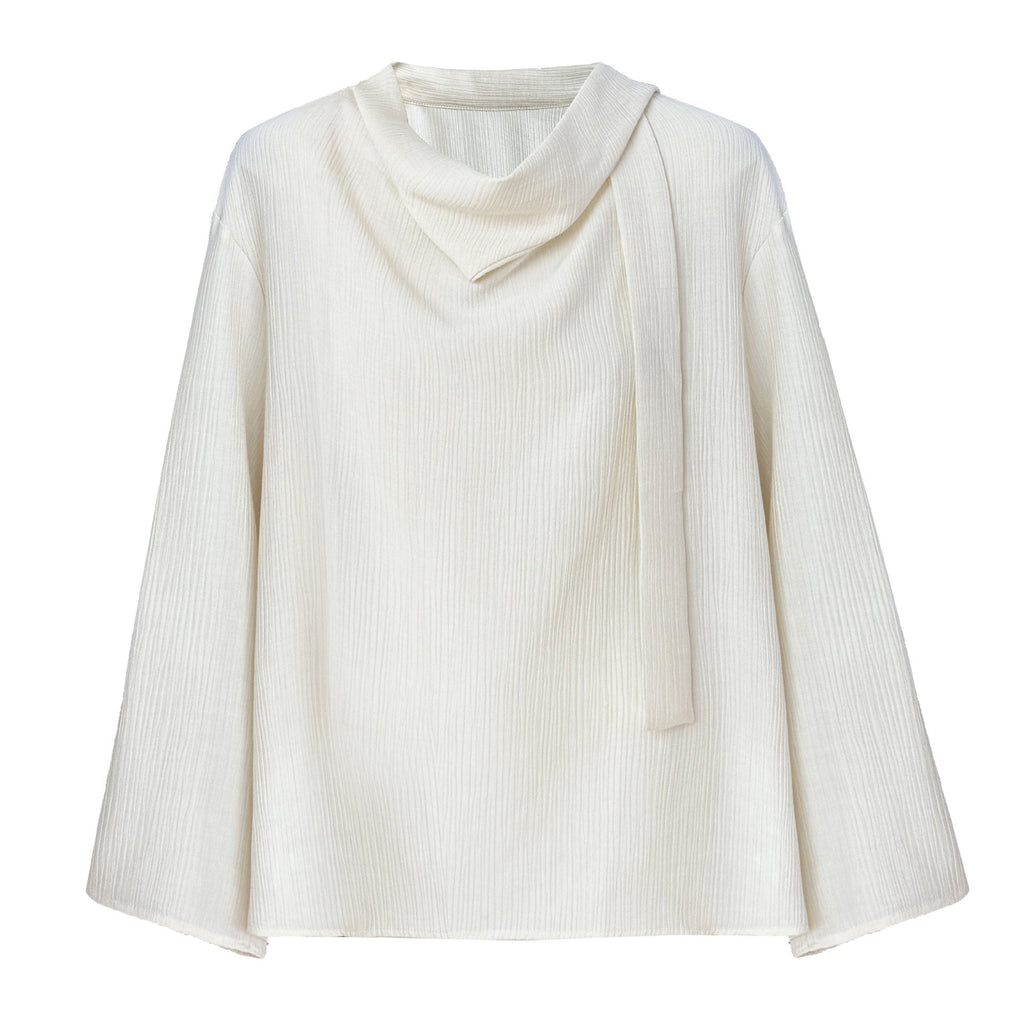 Retro Elegant Ribbon Texture Shirt For Women