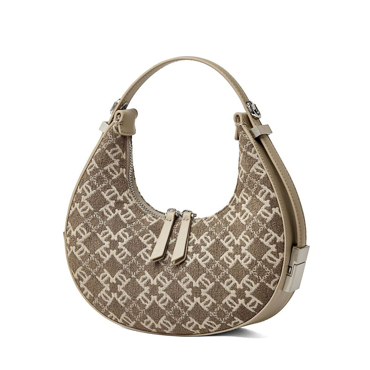 Apricot Sand Luxury Woolen Leather Bag High-End Fashion Online