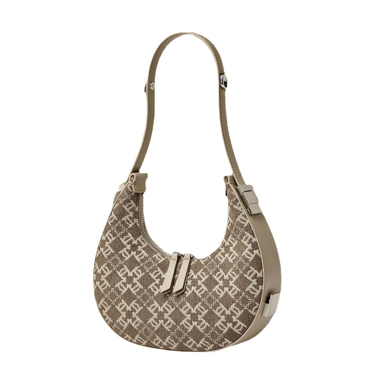 Apricot Sand Luxury Woolen Leather Bag High-End Fashion Online - Beige / 1PC