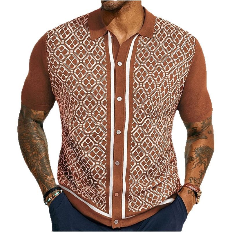 European And American Style Men’s Casual Jacquard Sweater