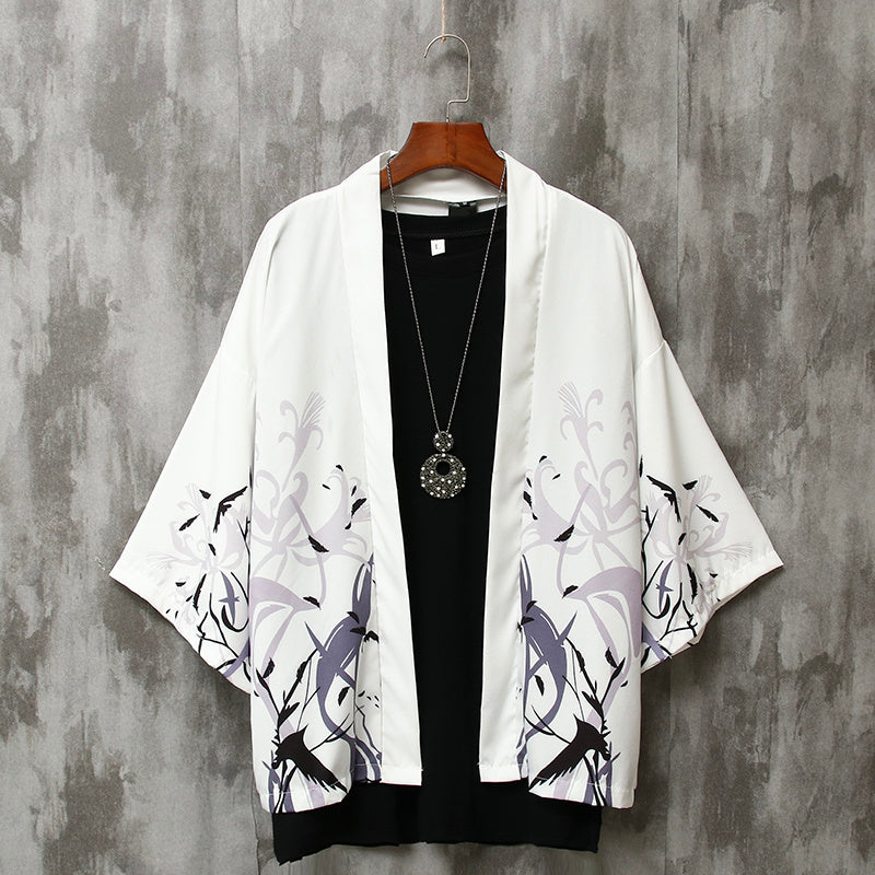Summer Three-quarter Sleeve Shirt Men’s Loose Chinese Style Men’s Clothing