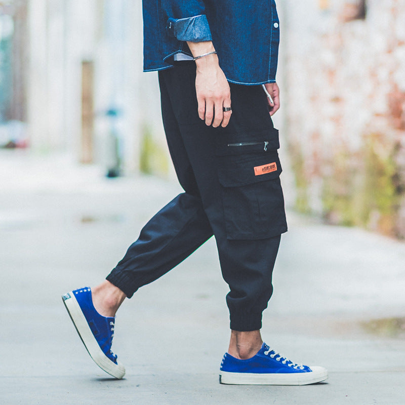 Men’s overalls cropped harem pants