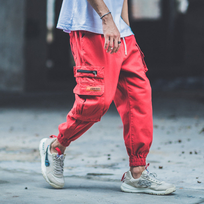 Men’s overalls cropped harem pants