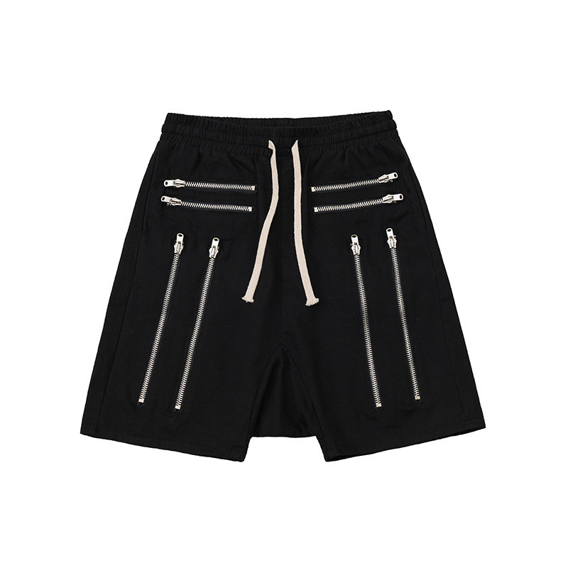 Zipper cropped pants