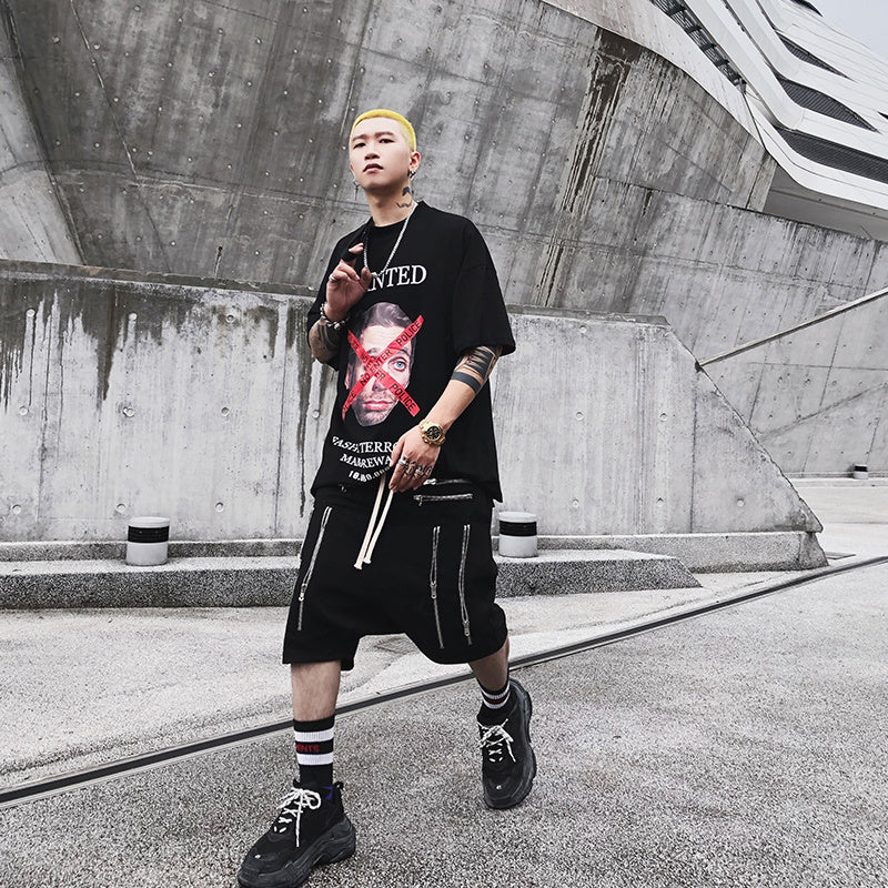 Zipper cropped pants