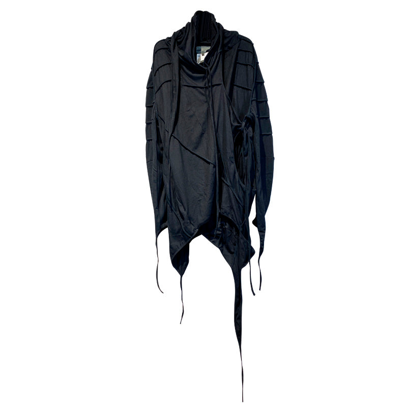 Autonomous Dune Asymmetrical Retro Dyed Do Old Hooded T-shirt Men - Black / S