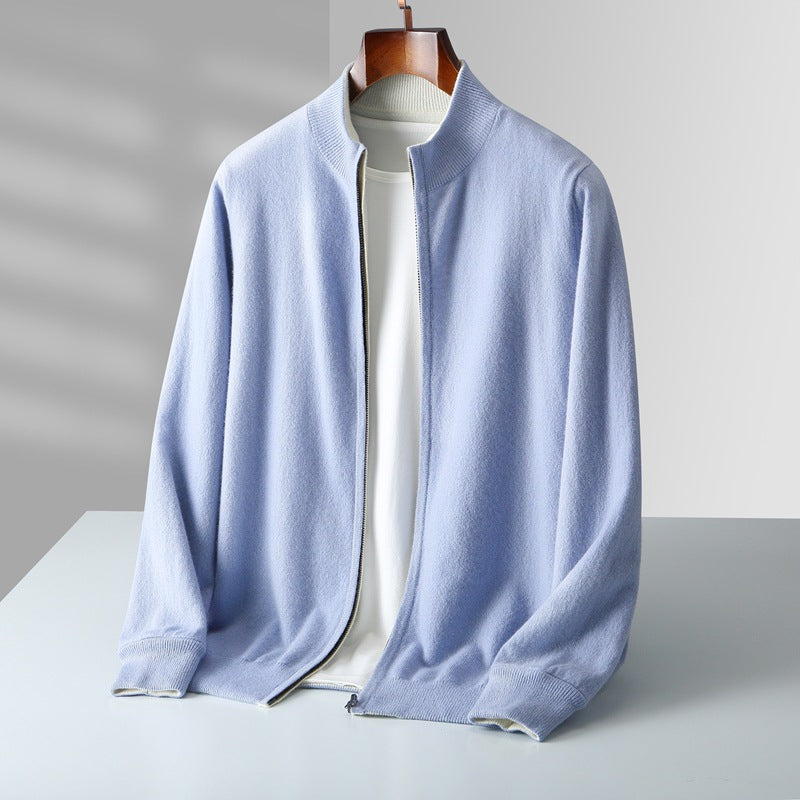 Autumn And Winter Double-sided Thickened Zipper Wool Cardigan - Build On Oneself / S