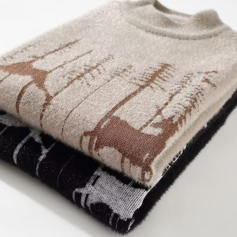Autumn And Winter Half Turtleneck Sweater Men’s Korean Style