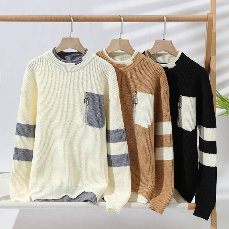 Autumn And Winter New Casual Sweater Boys Knitted Bottoming Shirt