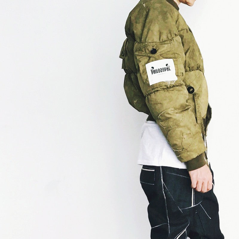 Autumn And Winter Thickened Warm Baseball Down Jacket Men’s Fashion