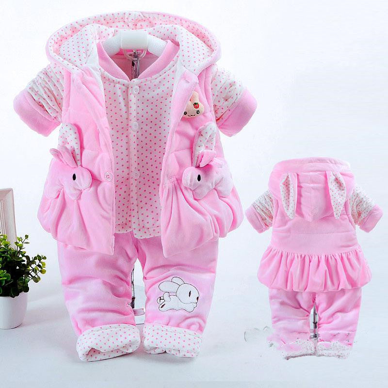 Baby Autumn Clothing Girls Autumn And Winter Clothing Suits - Purple / 66cm