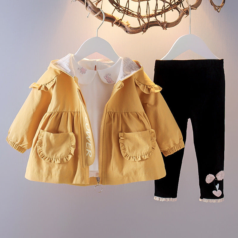 Children’s autumn clothes set - Yellow / 100cm