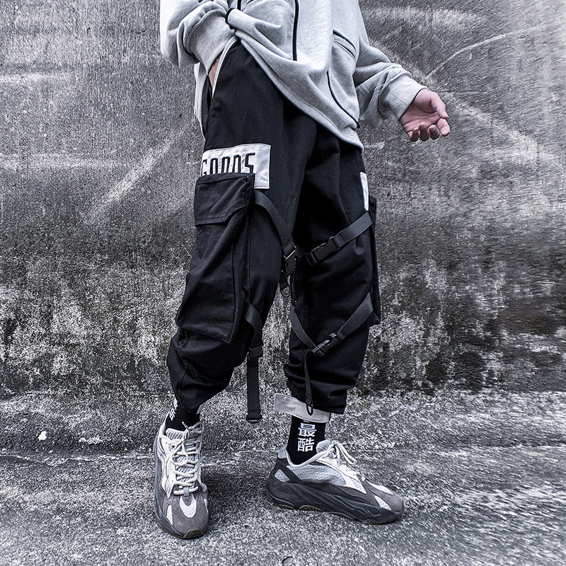 Casual Loose Straight Pants Men’s Sports Beamed Pants