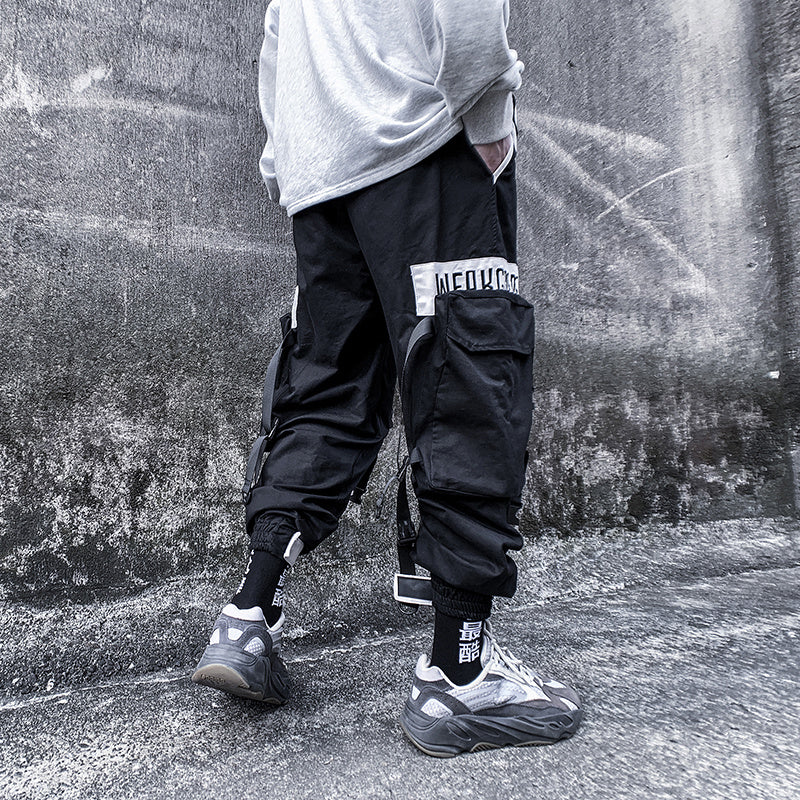 Casual Loose Straight Pants Men’s Sports Beamed Pants