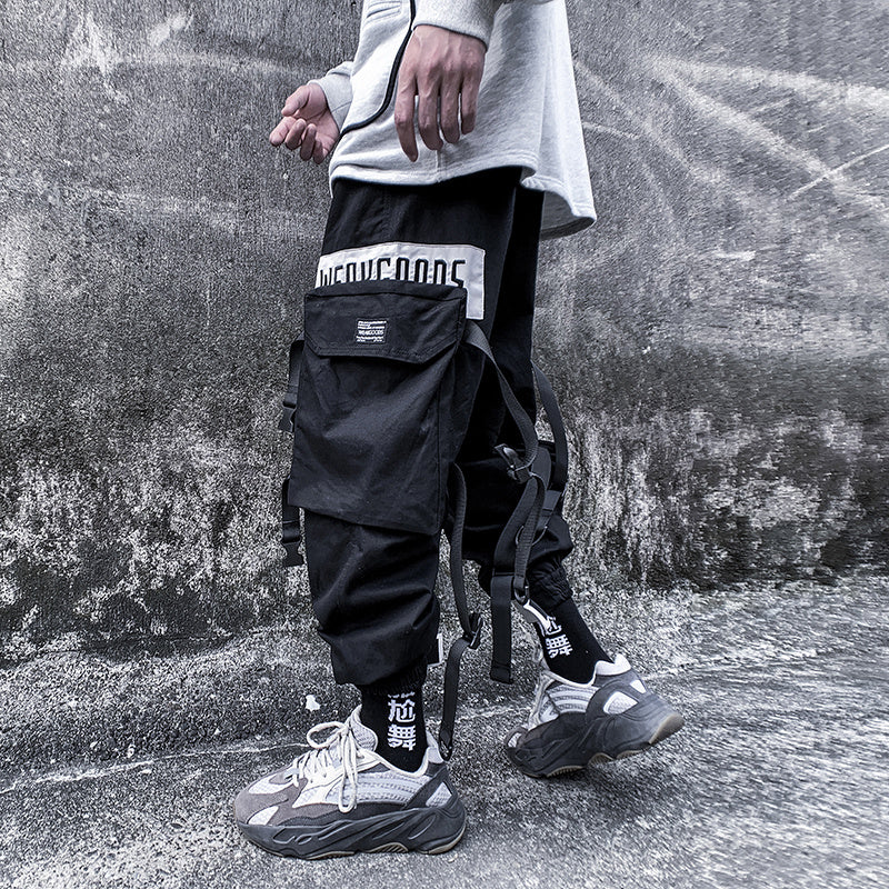 Casual Loose Straight Pants Men’s Sports Beamed Pants