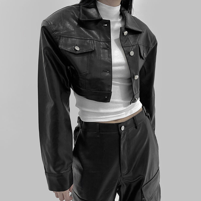 Autumn Hot Girl All-matching Biker’s Leather Jacket Women