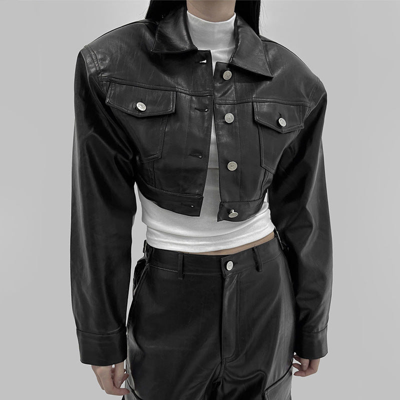 Autumn Hot Girl All-matching Biker’s Leather Jacket Women
