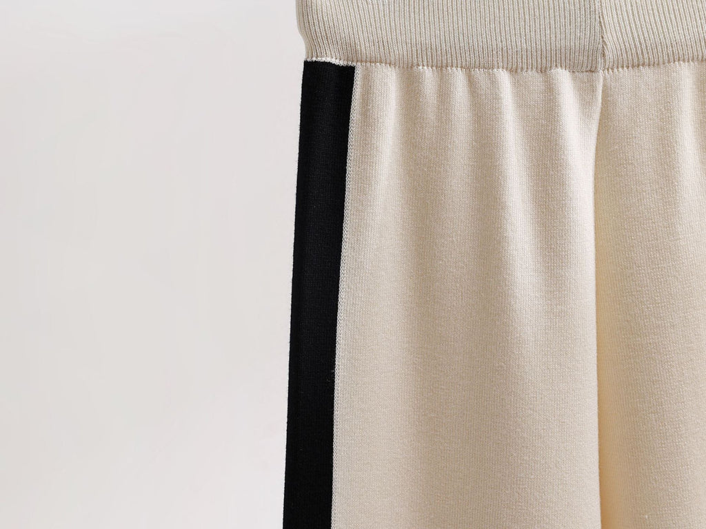 Women’s Autumn Knitted Wide-leg Pants Two-piece Set