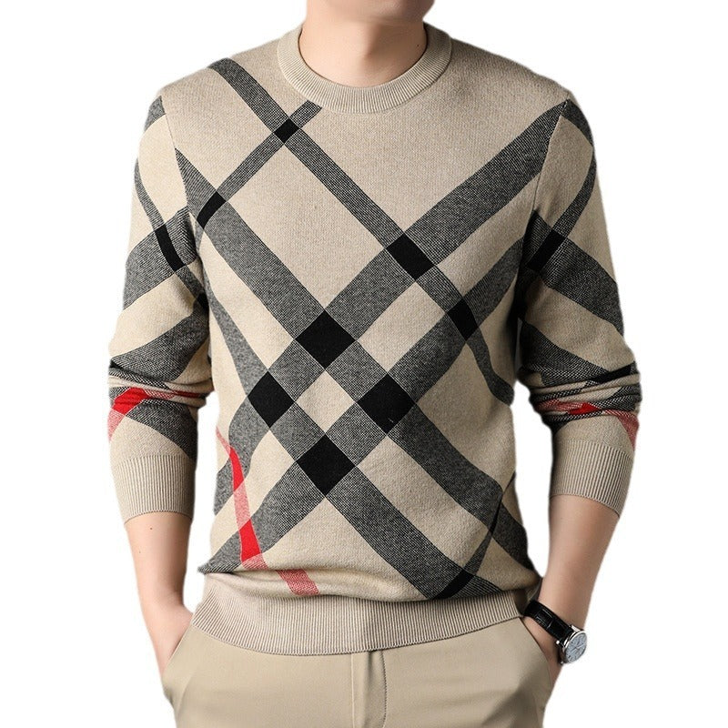 Autumn Sweater Men’s Casual Loose Print