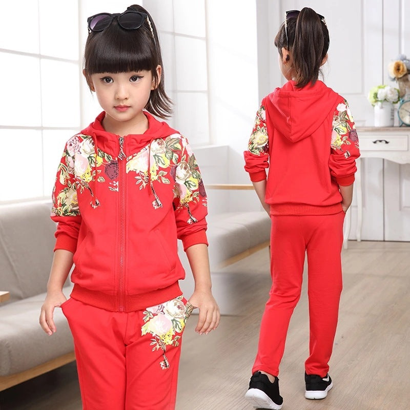Children clothes set - Red / 120cm
