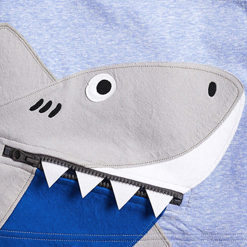 Boy’S T-Shirt Knitted Cotton Short Sleeve Cartoon Children’S T-Shirt