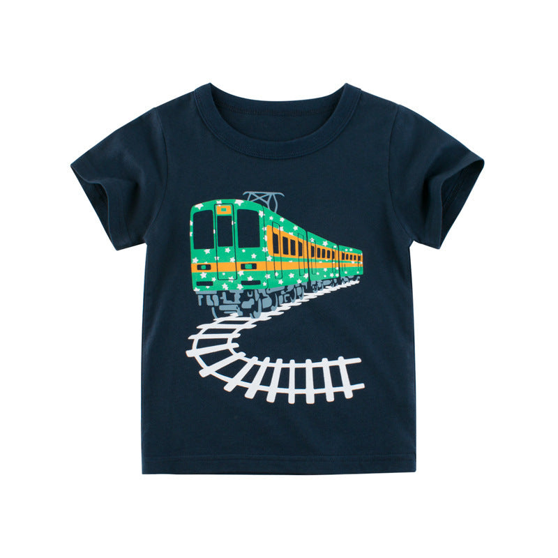 Boys short sleeve T-shirt - Blue / 110cm