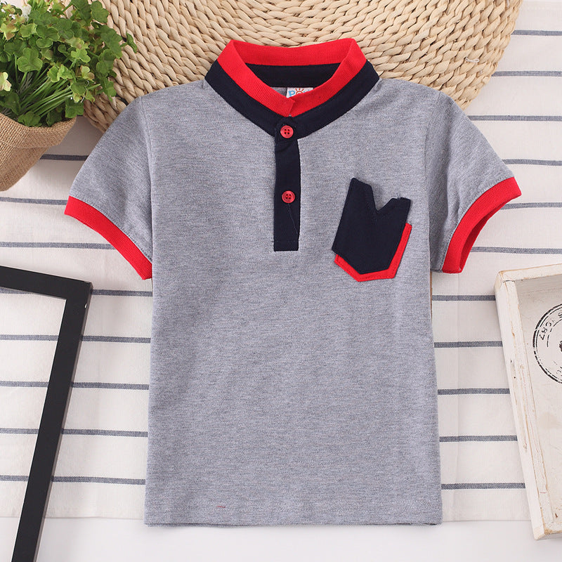 Kids Shirt Children Clothes Baby Wear Boys Tops - Grey / 90cm