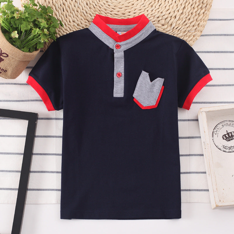 Kids Shirt Children Clothes Baby Wear Boys Tops - Royal blue / 90cm